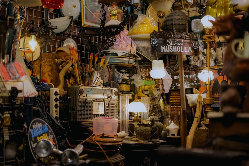 Interior of an antique shop
